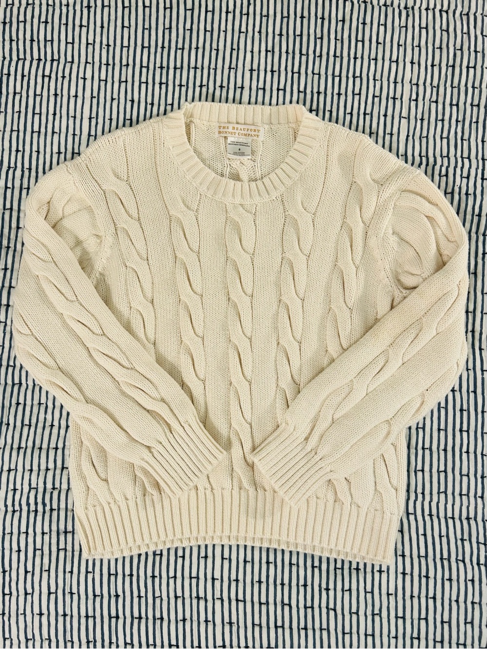 Beaufort Bonnet Cable Knit Sweater size 8